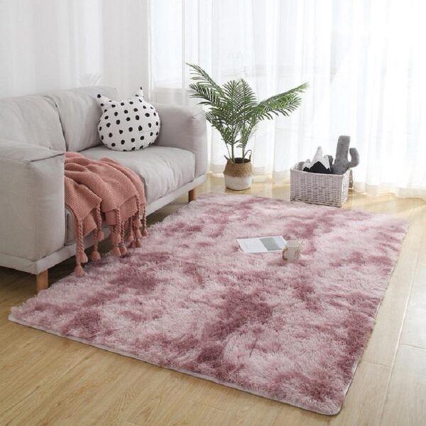Simple Sofa Bedside Gradient Carpet Living Room Bedroom Mat, Size:100x200cm(Pink Purple)