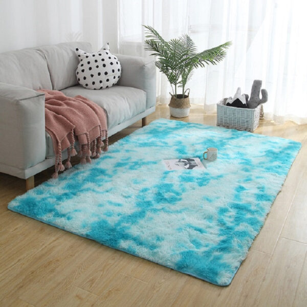 Simple Sofa Bedside Gradient Carpet Living Room Bedroom Mat, Color:Light Blue, Size:40x60cm