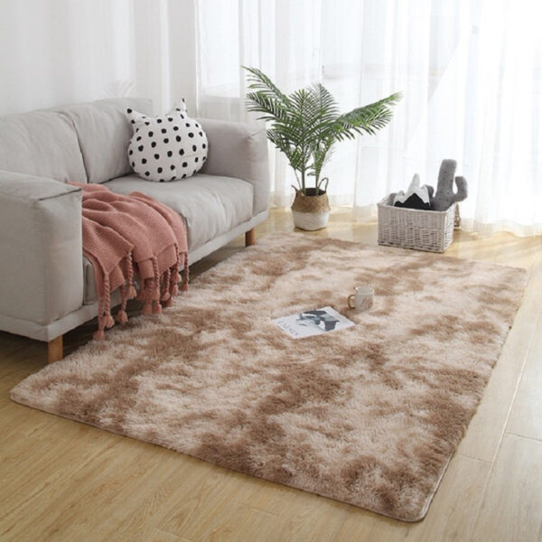 Simple Sofa Bedside Gradient Carpet Living Room Bedroom Mat, Color:Dark Camel, Size:50x80cm