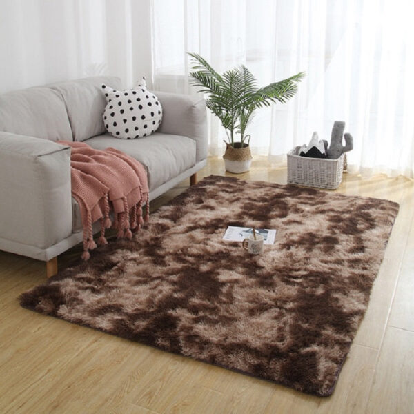 Simple Sofa Bedside Gradient Carpet Living Room Bedroom Mat, Color:Coffee, Size:50x80cm