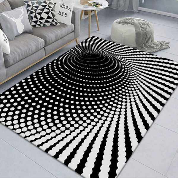 3D Geometric Stereo Trap Vision Living Room Bedroom Carpet, Size: 60x90cm(Rectangular Visual F)